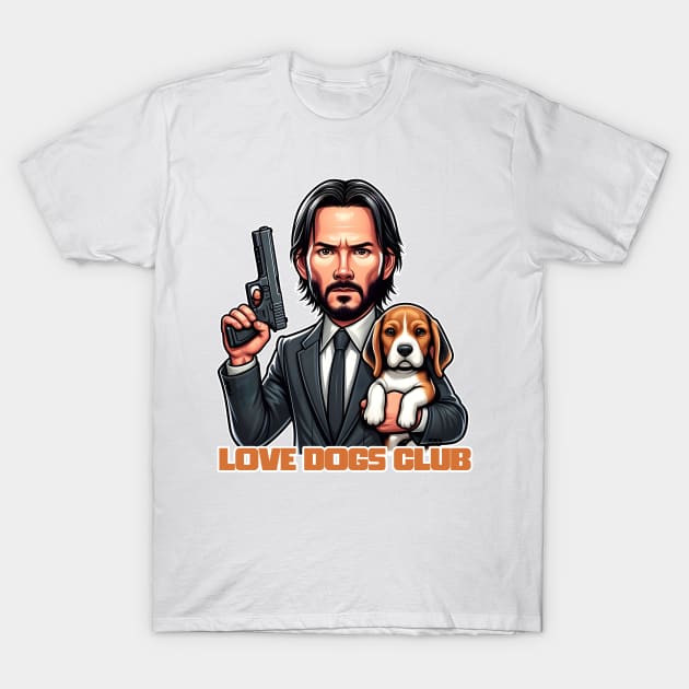 LOVE DOG (Gun) CLUB T-Shirt by Rawlifegraphic